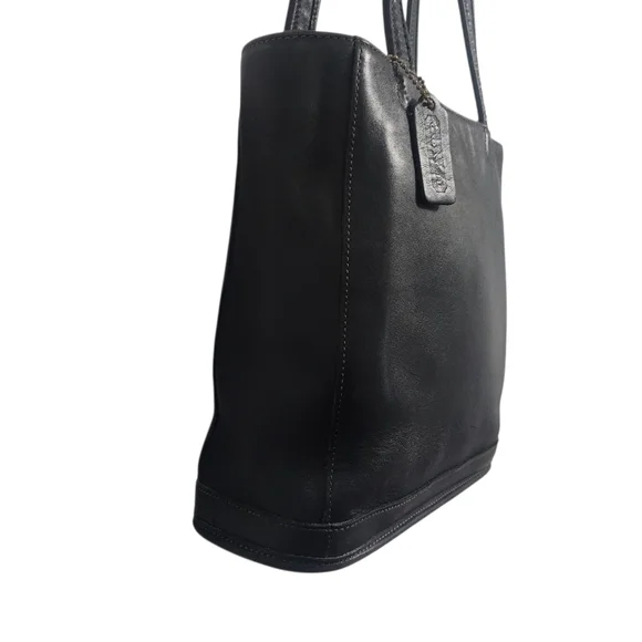 Vintage 90's Coach Legacy Bleeker Black Glovetanned Leather Tote Shoulder Bag